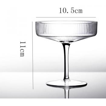Taza de helado alta de cristal