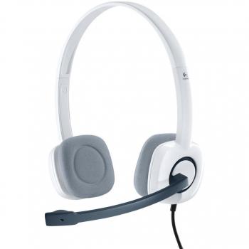 Logitech H150 Cuffie con Microfono Filo, Bianco