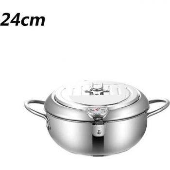 Deep Frying Pot with Temperature Gauge