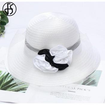 Black Church-Style Wide Brim Hat