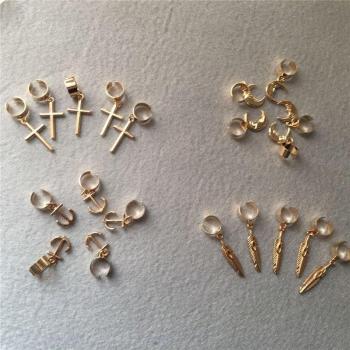 Dreadlock Charm Beads in Silver and Gold