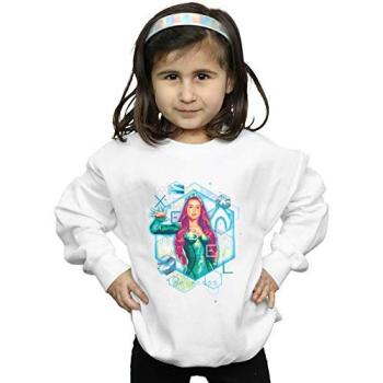 Girl's Aquaman Mera Patterned Hoodie – White, Youth Size 12‑13