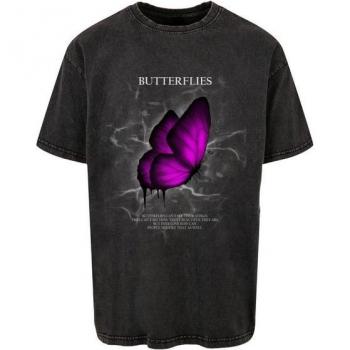 Merchcode Heavy Oversized Tee mit Schmetterlingen für Herren