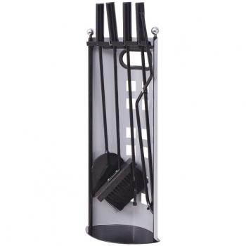 Confezione Attrezzi Camino VidaXL in Alluminio