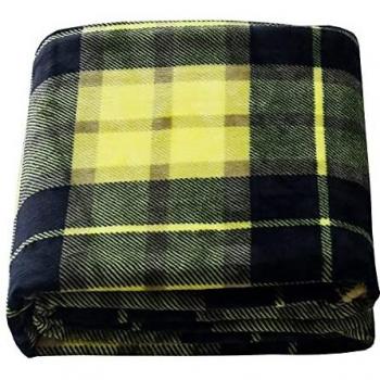 Cozy Lemon‑Plaid 127x150cm Throw