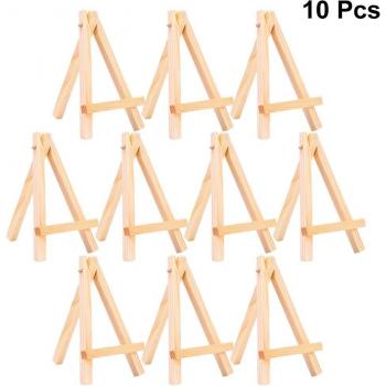 Ensemble 10 Pcs Chevalets Mini Bois Décoration