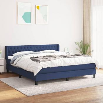 Boxspringbett mit Matratze 180x200 cm in Blau