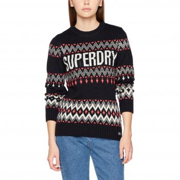 Pull Superdry G61023KP Femme Bleu Navy Taille S
