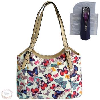 Butterfly Vintage Style Changing Bag & Mat