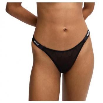 HUGO Stringtanga 50535238 – Schwarze Sport-Lingerie in XL