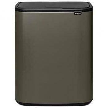 Brabantia Bo 30 Litre + 30 Litre Touch Bin with Two Inner Buckets Dark Grey 60