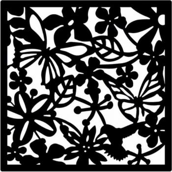 Panel colgante de decoración floral y aviar 40x40CM