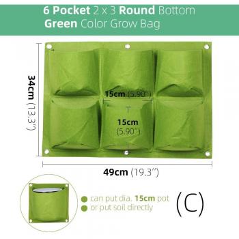 Hanging 6-Pocket Planting Bags