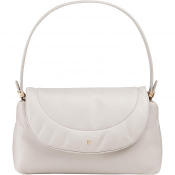 DuDu Melville White Leather Shoulder Bag 31 cm