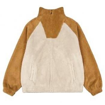 Veste en polaire Champion pour homme caramel/blanc
