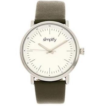 Simplify The 6200 Unisex Quartz Leather-Strap Watch