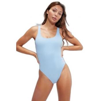Damen-Speedo Eco U-Back Badeanzug – Textured, Blau (36, 40)