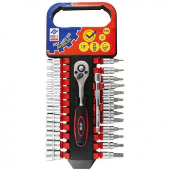 Llave Vaso Profer Top 28 Piezas con Carraca 1/4''
