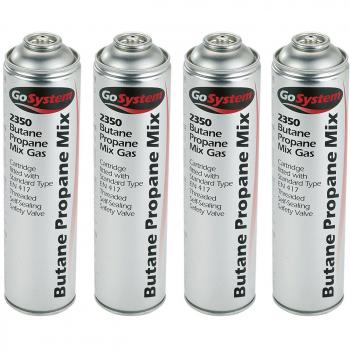 70/30 Butane‑Propane Mix Cartridge, 350 g – 4‑Pack (GoSystem 2350)