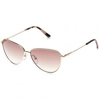 Golden Framed Calvin Klein Sunglasses for Women with Brown Tint