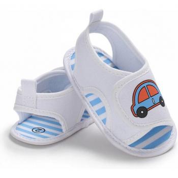 Soft Sole Toddler Sandals with Non-Slip and Car Print