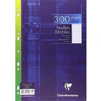 Papel de notas Clairefontaine 300 hojas, 21x29,7 cm, 90 g, filmado y perforado