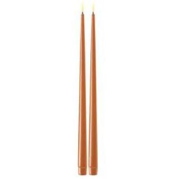 Karamell LED Ljus med Glans, 2-pack (38 cm)