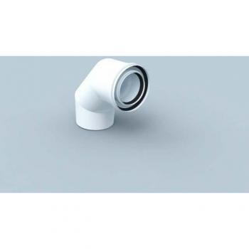 Coude intérieur 87° Polyline LAS blanc DN 60/100