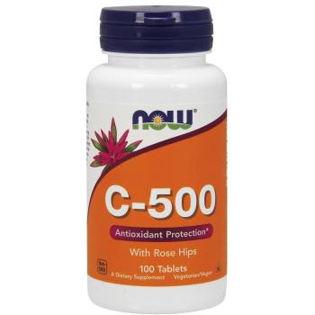 Rozenbottel Vitamine C 500 – NOW Foods, 100 tabletjes