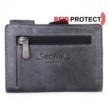 SecWal 1 RFID Leather Credit Card Wallet 9 cm Grey