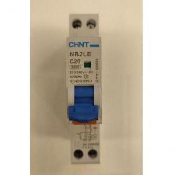 Interruptor Magnetotérmico Chint 1P+N C20A 30mA 6kA