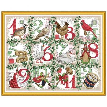 Kit de costura artesanal navideño 14ct