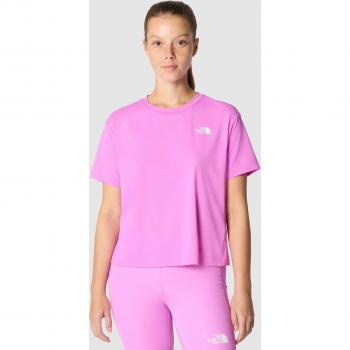 Camiseta Flex Circuit The North Face para mujer, manga corta, rosa, talla M