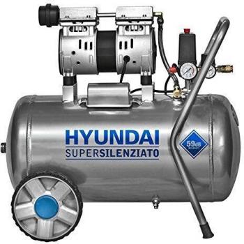Hyundai compressore elettrico silenziato senza olio 50 lt motore 1 hp kwu750-50l