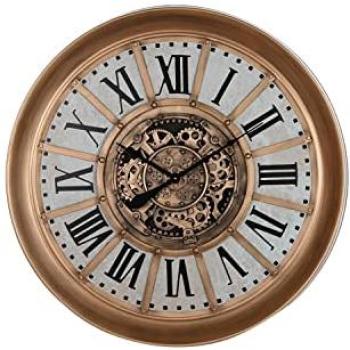 Luz Dorada: Reloj de hierro para la pared 100x10x100