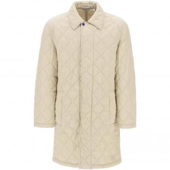 Burberry Quilted Nylon Midi Car Coat for Men | Size L | Neutro