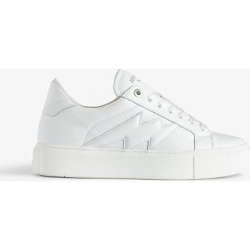 Zapatillas de cuero blancas con cordones Zadig & Voltaire