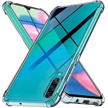 Funda Protectora de Silicona TPU Transparente con Esquinas Reforzadas Anti-Impacto para Samsung Galaxy A30S/A50/A50S