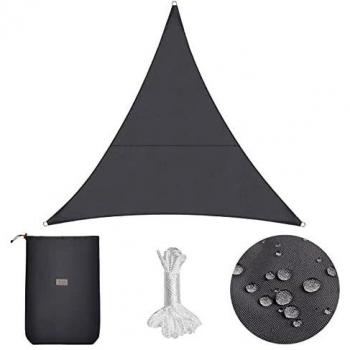 Vela Parasole Triangolare Sekey 3x3 m Antracite con Corda Libera