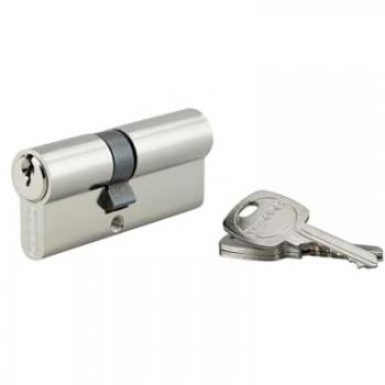 Cylindre de serrure double entrée 30x40 mm, 3 clés, couleur nickelée – Thirard (STD‑UniKey)
