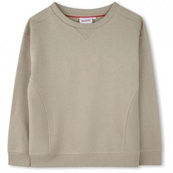 HUGO Sweat-shirt Logo Brodé Marron 12A