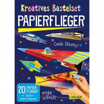 Kreatives Bastelset: Papierflieger: Set mit 20 Faltbögen, Anleitungsbuch und Falzhilfe: Falten für Kinder