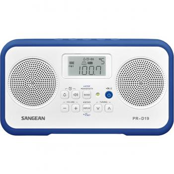 Sangean PR-D19 Radio (UKW/MW, tragbar, Batterie/Netz) weiß