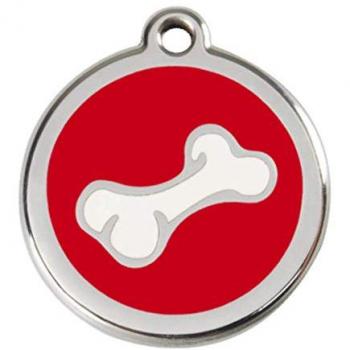 Large Comic Bone Red Tag