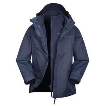Blaues Bracken 3‑in‑1 Kinderwetterjacke – Mountain Warehouse