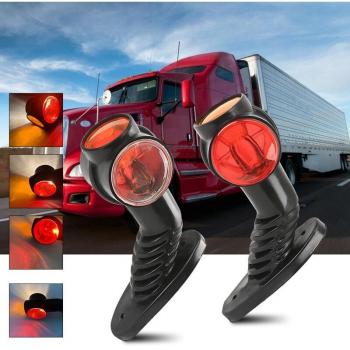 Luz de posición LED 24V para remolque y camión, 3 colores, 2 piezas