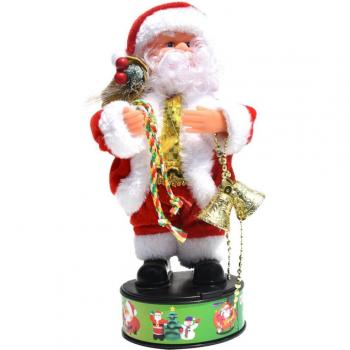 Holiday Joy Santa Singing Dancing Ornament Doll