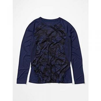 Marmot Damen Funktionsshirt Langarm Wm's Crystal LS, Atmungsaktiv, Schnell Trocknend, Arctic Navy Race Line, XL