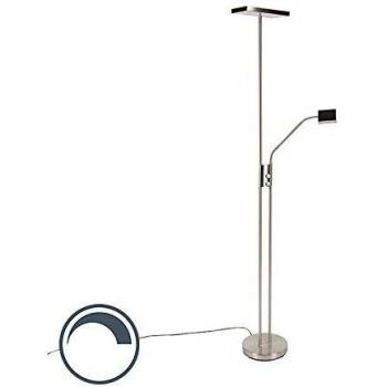 Lampada Uplighter LED da terra con dimmer e braccio di lettura