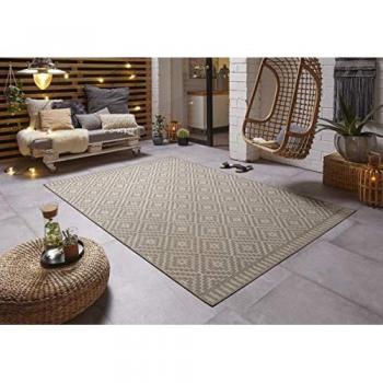 Freundin Home Collection Wetterfester Flachgewebe-Teppich Breeze in Taupe 120x170 cm